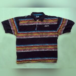 Akademiks Hustlers Paradise Striped Polo Shirt